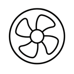 CS - Fan Icon - LED Materials - White Icons - Icons